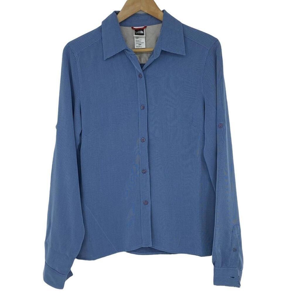 The North Face Women's Button-Up Shirt - Medium - Blue